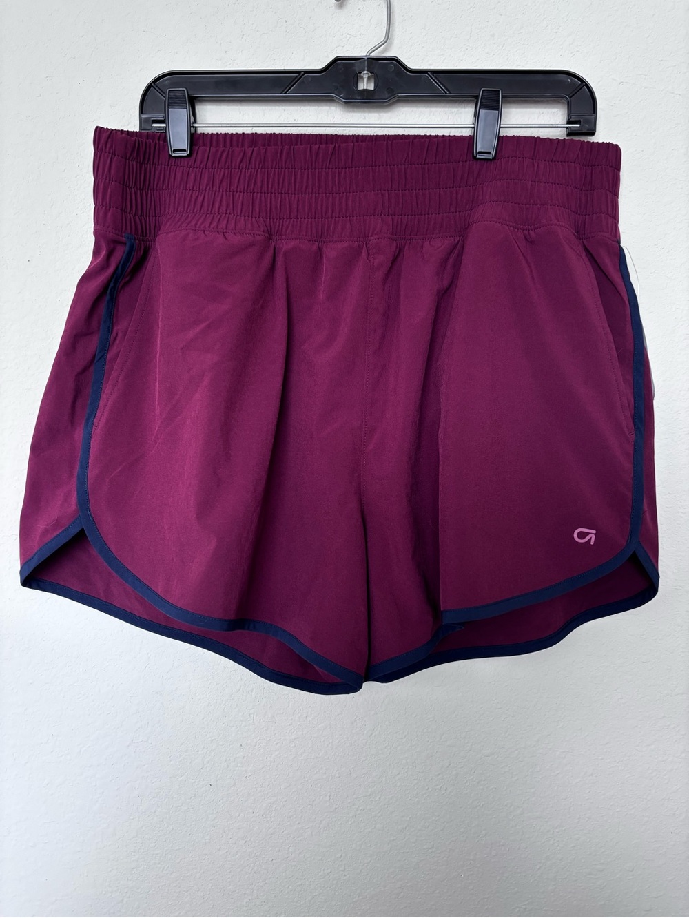 GAP Women's Athletic Shorts - Berry with Navy Trim